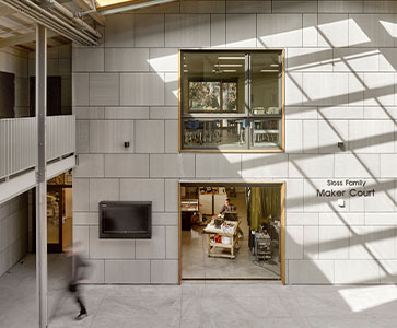 A side of a building. Links to Gifts by Estate Note